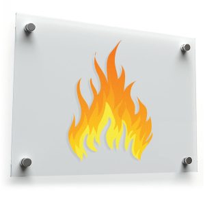 Vibrant Flame Vinyl Sticker