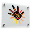Vibrant Hand Sun Spiral Sticker
