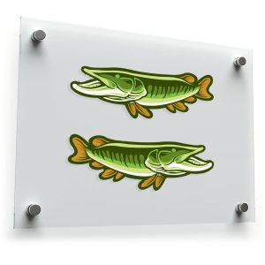 Vibrant Muskellunge Fish Sticker Set