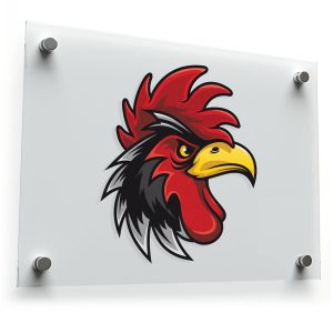 Vibrant Rooster Head Sticker