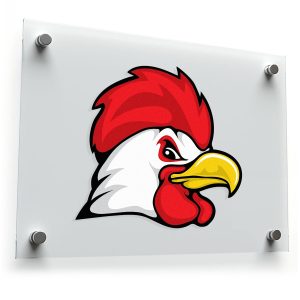 Vibrant Rooster Head Sticker