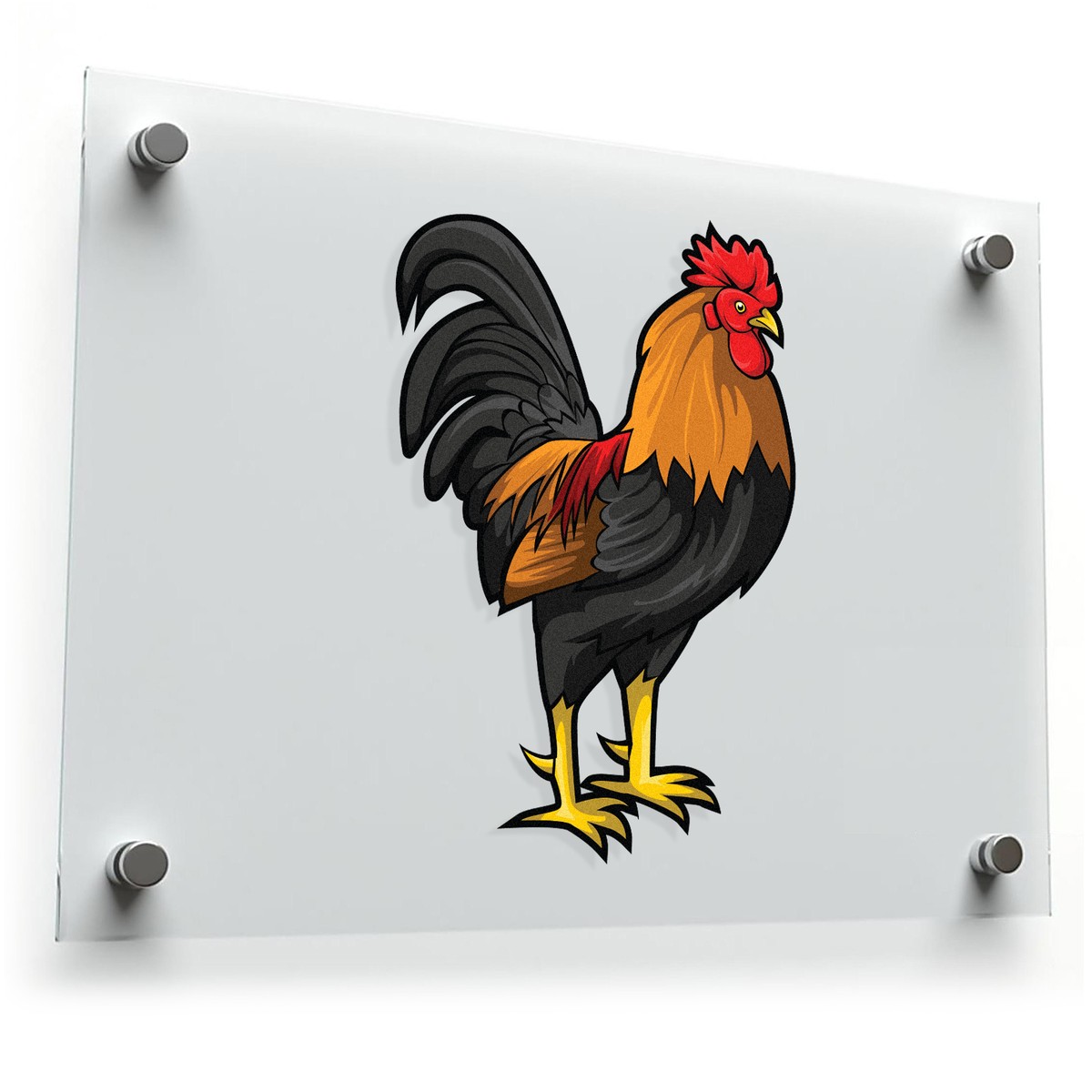 Vibrant Rooster Sticker 3 Vibrant Rooster Sticker