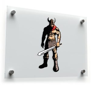 Viking Warrior Cartoon Vinyl Sticker