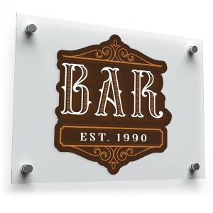 Vintage Bar Sign Sticker