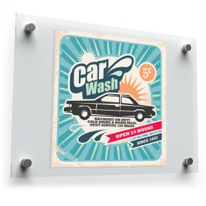 Vintage Car Wash Sticker