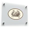 Vintage Crab Oval Sticker