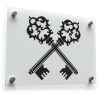 Vintage Crossed Keys Decal Sticker