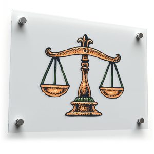 Vintage Justice Scale Sticker