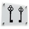 Vintage Key Silhouette Decal Set