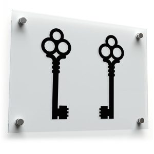 Vintage Key Silhouette Decal Set