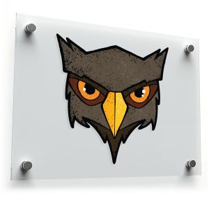 Vintage Owl Face Sticker