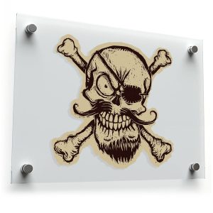 Vintage Pirate Skull and Crossbones Sticker