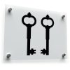 Vintage Skeleton Key Silhouette Vinyl Sticker
