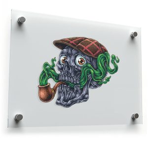 Vintage Skull and Snake Sticker