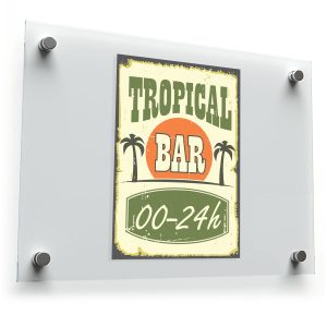 Vintage Tropical Bar Sticker