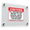 Visitors Must Report to Office Sticker – School Visitor
