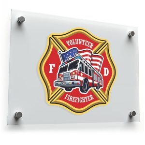 Volunteer Firefighter Vinyl Sticker