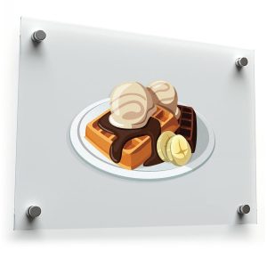 Waffles and Ice Cream Vinyl Sticker