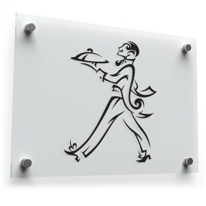 Waiter Silhouette Sticker