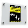 Warning Asphalt Compactor Sign Sticker – Stay Away From
