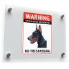 Warning Attack Dogs No Trespassing Sticker