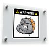 Warning Bulldog Sticker