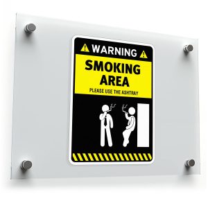 Warning Smoking Area Sticker