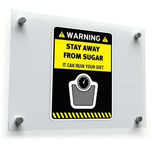 Warning Stay Away From Sugar Sticker – Funny Diet