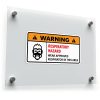 Warning Sticker – "Respiratory Hazard" Vinyl Safety Decal, Bold