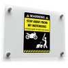 Warning Sticker Stay Away From My Motorbike
