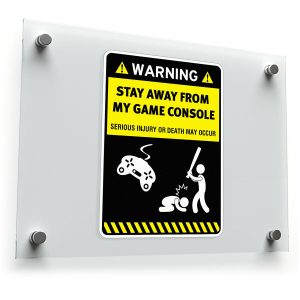 Funny Warning Sticker – Stay Away from My Game Console