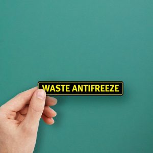 Alternative view of Waste Antifreeze Sticker