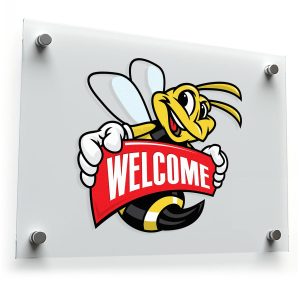 Welcome Bee Vinyl Sticker