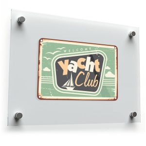 “Welcome Yacht Club” Vintage Vinyl Sticker