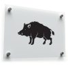 Wild Boar Silhouette Vinyl Sticker