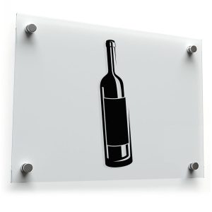 Wine Bottle Silhouette Sticker