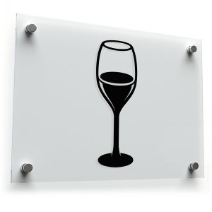 Wine Glass Silhouette Decal