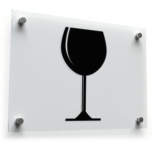 Wine Glass Silhouette Vinyl Sticker