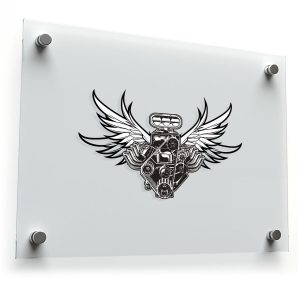 Winged Engine Design Sticker