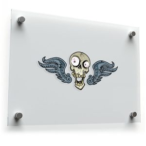 Winged Skull Sticker