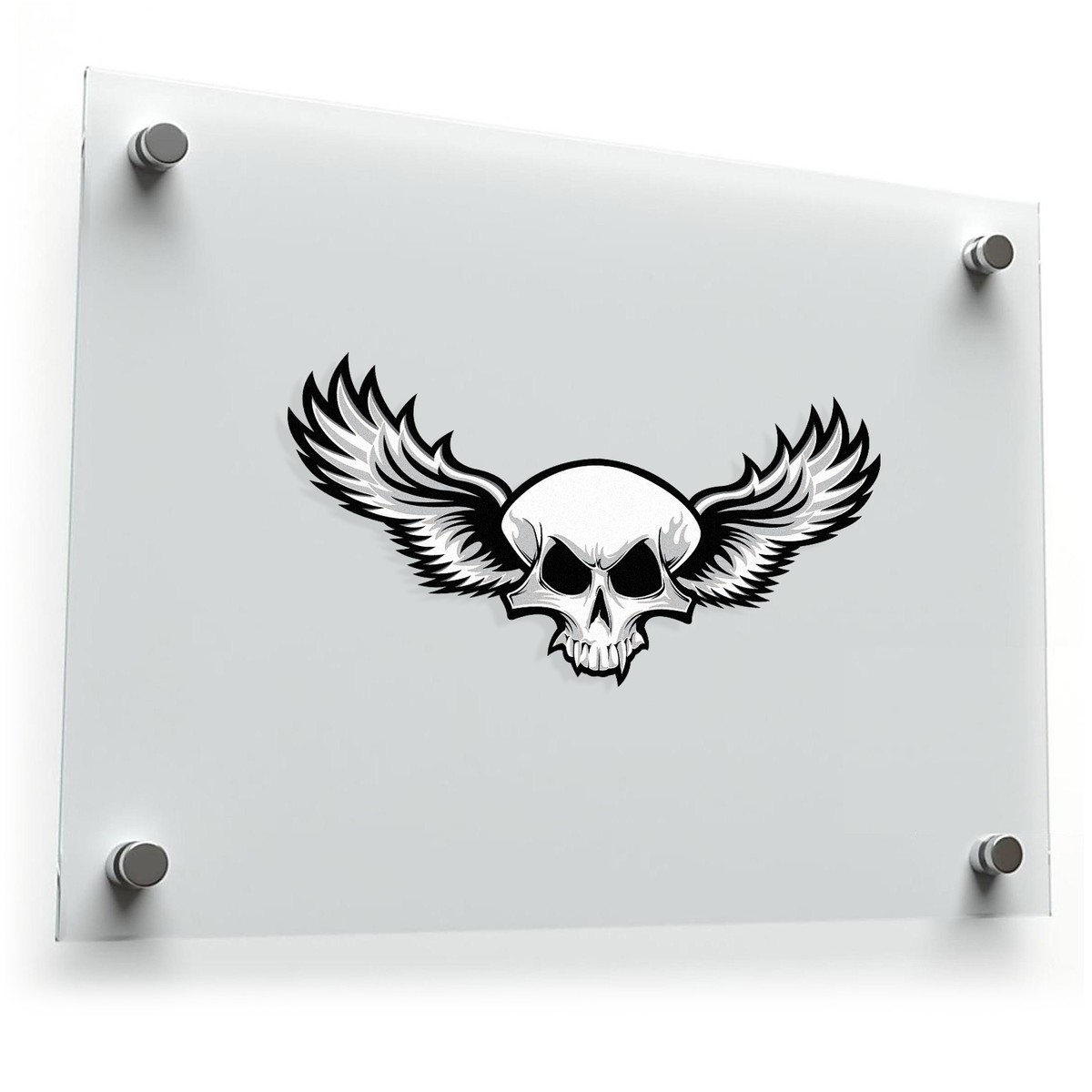 Winged Skull Vinyl Sticker 3 Winged Skull Vinyl Sticker