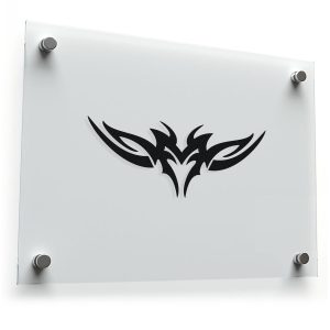 Winged Tribal Design Vinyl Sticker