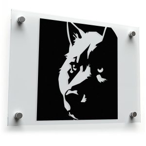 Wolf Face Silhouette Sticker