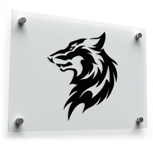 Wolf Head Tribal Decal