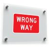 "Wrong Way" Vinyl Sticker 1
