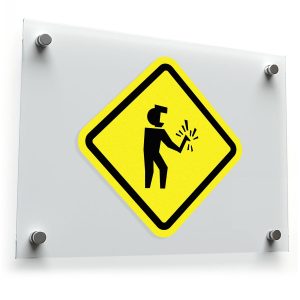 Yellow Caution Welding Sign Sticker