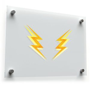 Yellow Lightning Bolt Sticker Set