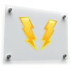 Yellow Lightning Bolt Sticker Set