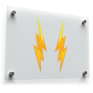 Yellow Lightning Bolt Sticker