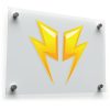 Yellow Lightning Bolt Vinyl Sticker